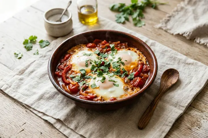 Shakshuka-style eggs